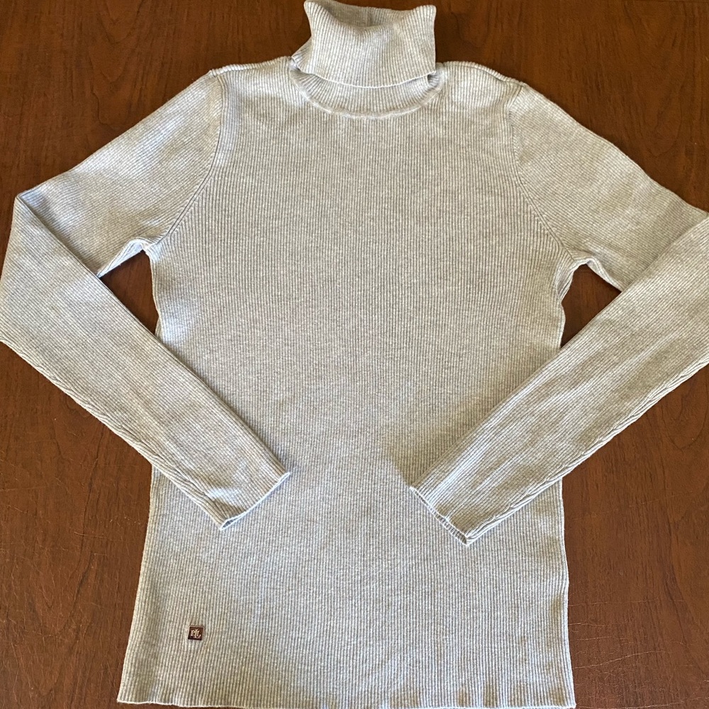Women’s Ralph Lauren grey fitted turtleneck
